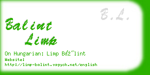 balint limp business card